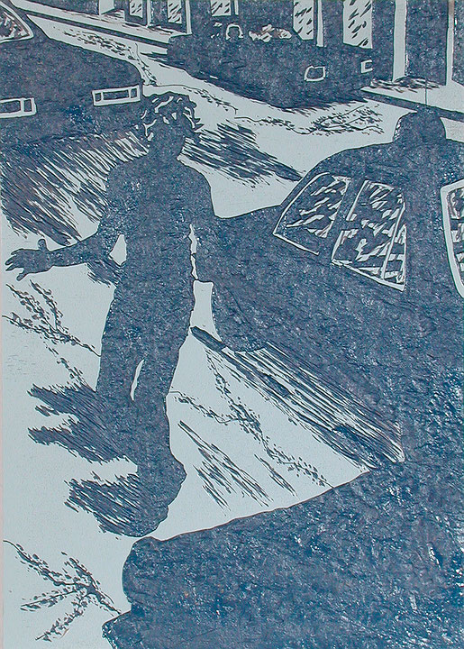 Photo de l’œuvre [Planche pour l’estampe no 4 de l’album « Taxicologie », 1983] de Aline Carreau (Afficher en plein écran)