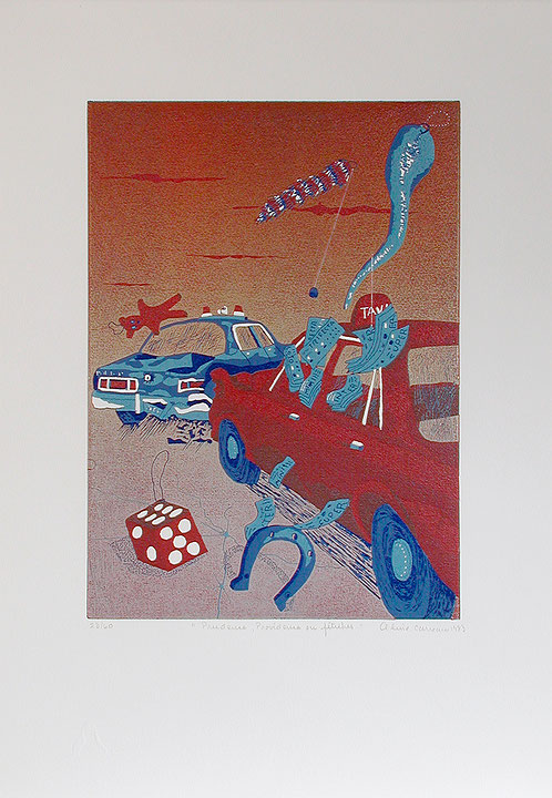 Photo de l’œuvre Prudence, Providence ou fétiches (tirée de l’album « Taxicologie », 1983) de Aline Carreau (Afficher en plein écran)