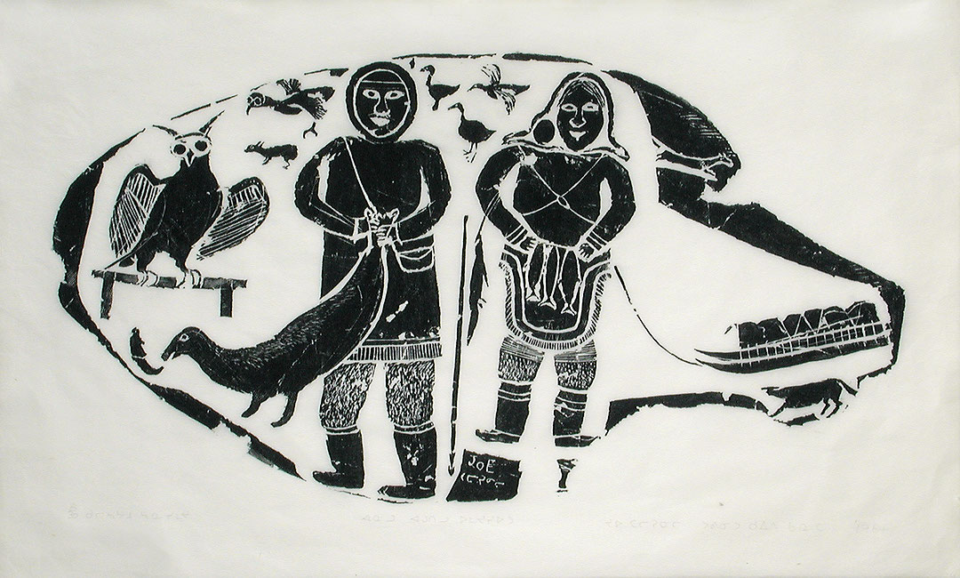 Photo de l’œuvre Back from the Hunt de ᔪᐅ ᑕᓕᕈᓂᓕ Joe Talirunili (Afficher en plein écran)