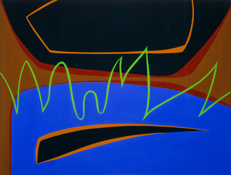 Photo de l’œuvre Bleu, vert, rouge de Fernand Leduc (Afficher en plein écran)