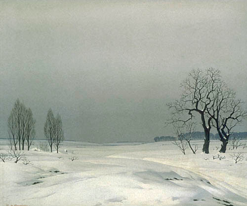 Photo de l’œuvre Field in Winter de Pierre de Clausade (Afficher en plein écran)