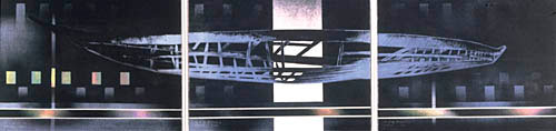 Photo de l’œuvre Kayak Fantasy Triptych de Heinz Werner Zimmerman (Afficher en plein écran)