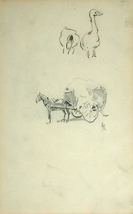 Photo de l’œuvre Two Geese and Hay Wagon de Arthur Lismer (Afficher en plein écran)