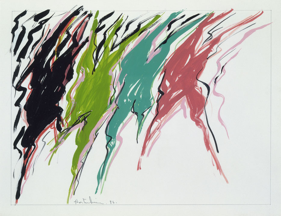 Photo de l’œuvre [Noir, vert, vert, rose] de Jacques Hurtubise (Afficher en plein écran)