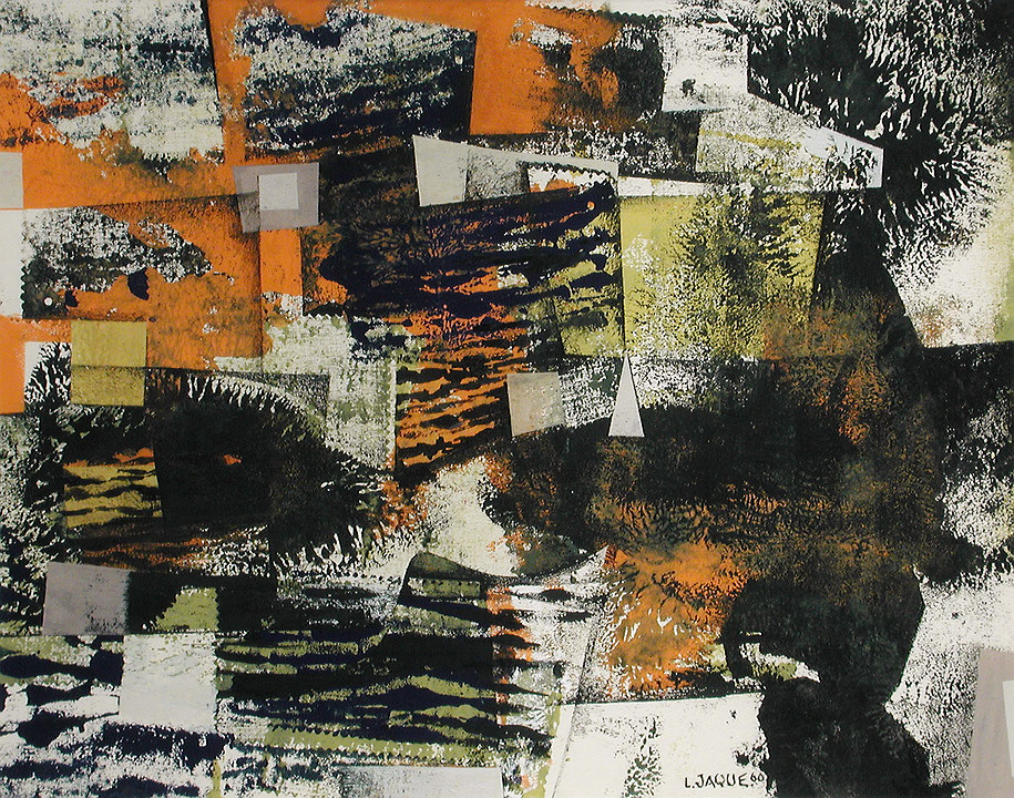 Photo de l’œuvre [Orange, bleu, vert] de Louis Jaque (Afficher en plein écran)