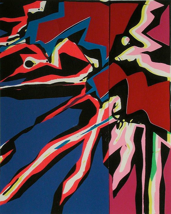 Photo de l’œuvre [Rouge, bleu, rouge, rose] de Jacques Hurtubise (Afficher en plein écran)