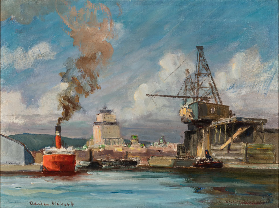 Photo de l’œuvre Port de Montréal de Adrien Hébert (Afficher en plein écran)