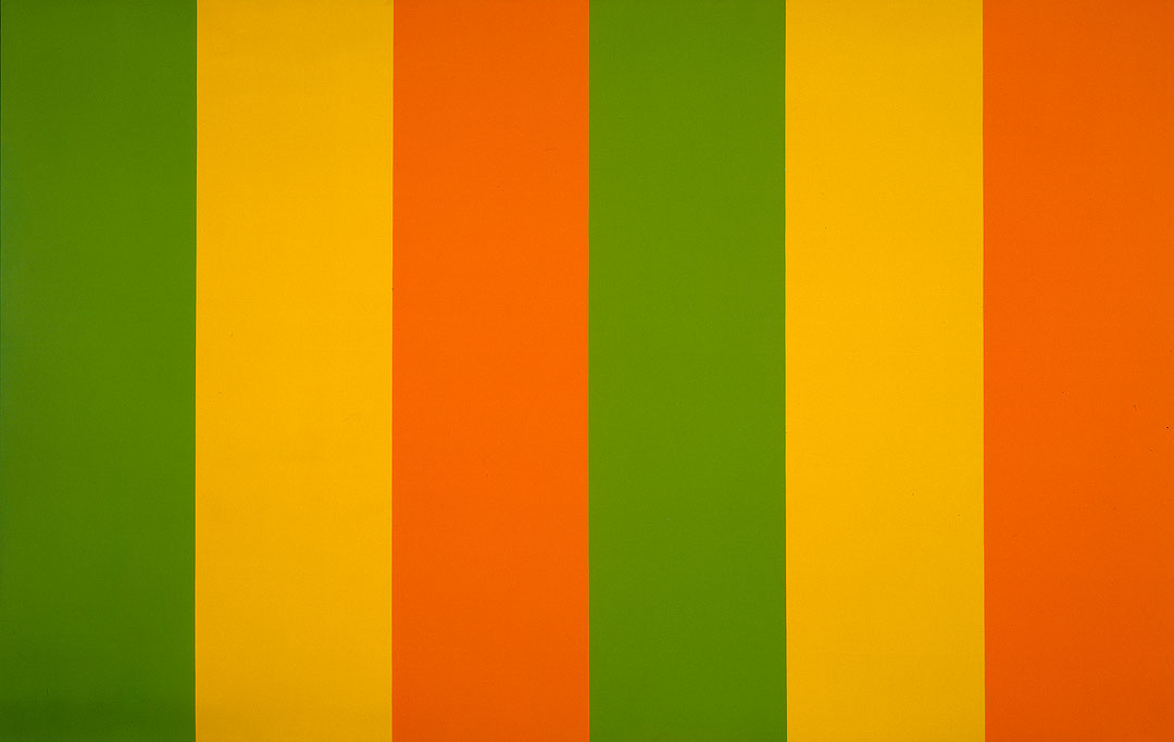 Photo de l’œuvre Sériel vert-orange de Guido Molinari (Afficher en plein écran)