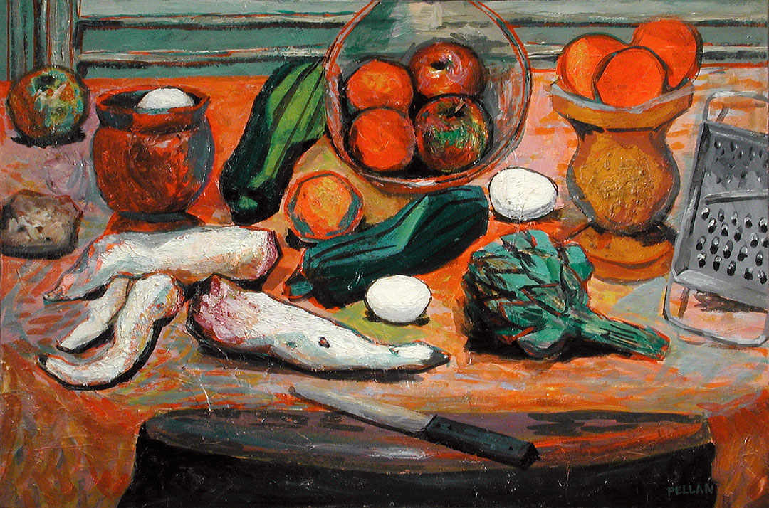 Photo de l’œuvre Fruits et légumes de Alfred Pellan (Afficher en plein écran)
