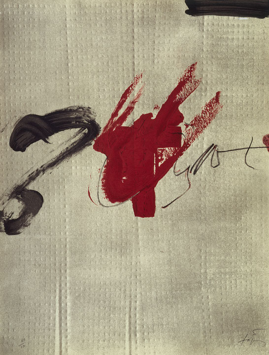 Photo de l’œuvre Composition 173 de Antoni Tàpies (Afficher en plein écran)