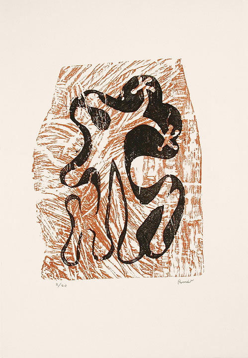 Photo de l’œuvre Sans titre (tirée de l’album « Dix bois gravés », 1958) de Robert Roussil (Afficher en plein écran)