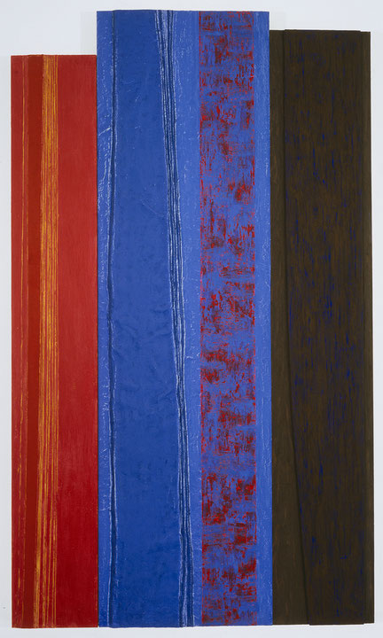 Photo de l’œuvre Light Idioms: Red - Blue - Brown de Louis Comtois (Afficher en plein écran)