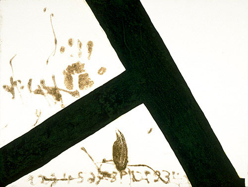 Photo de l’œuvre T Inclinada de Antoni Tàpies (Afficher en plein écran)