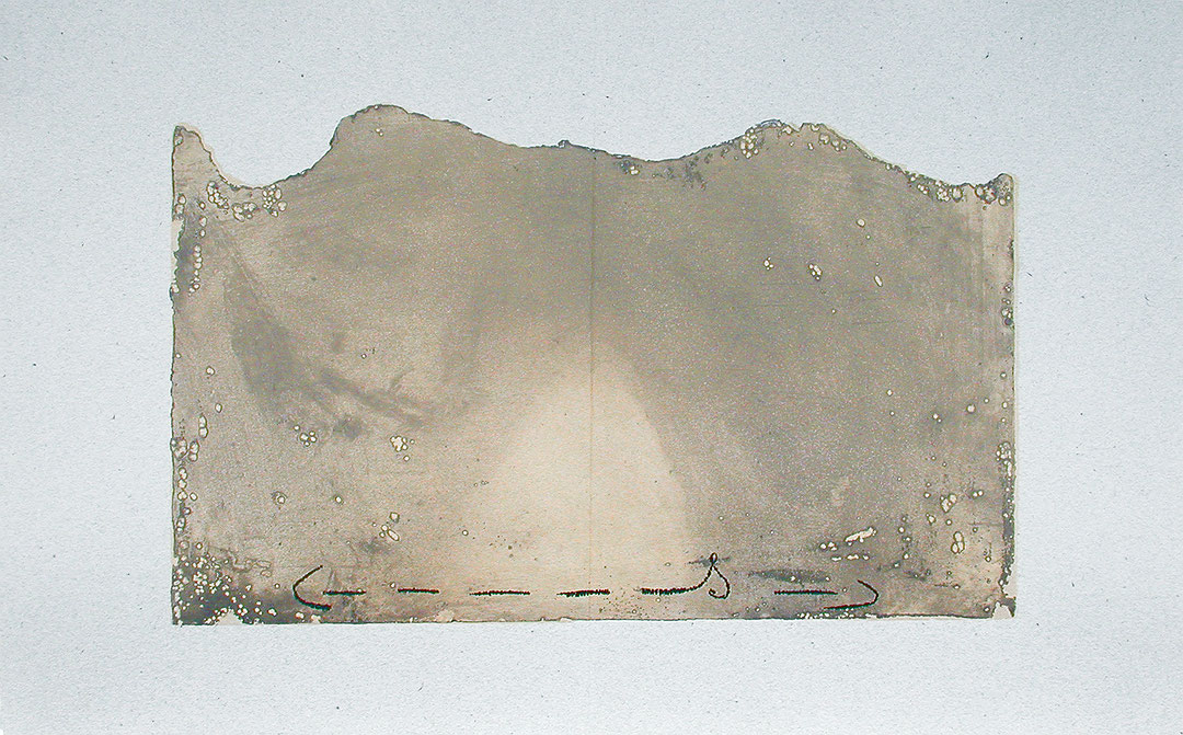 Photo de l’œuvre Sans titre (tirée de l’album « Petrificada Petrificante », 1978) de Antoni Tàpies (Afficher en plein écran)