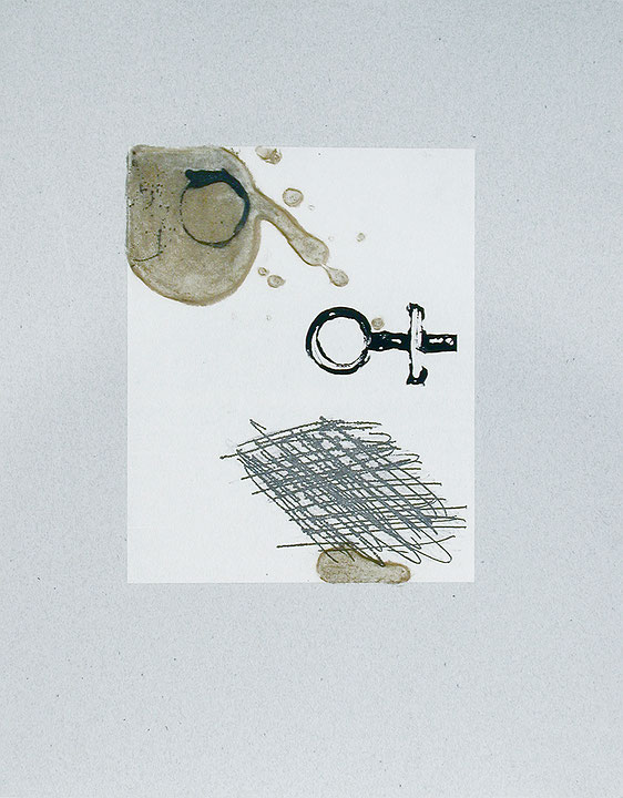 Photo de l’œuvre Sans titre (tirée de l’album « Petrificada Petrificante », 1978) de Antoni Tàpies (Afficher en plein écran)