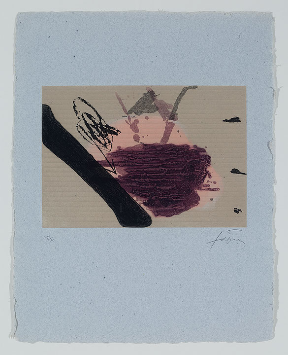Photo de l’œuvre Sans titre (tirée de l’album « Petrificada Petrificante », 1978) de Antoni Tàpies (Afficher en plein écran)