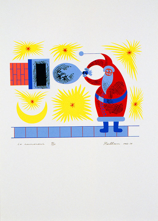 Photo de l’œuvre Le Ramoneur (tirée de l’album « Les Pères Noël », 1962 - 1974) de Alfred Pellan (Afficher en plein écran)