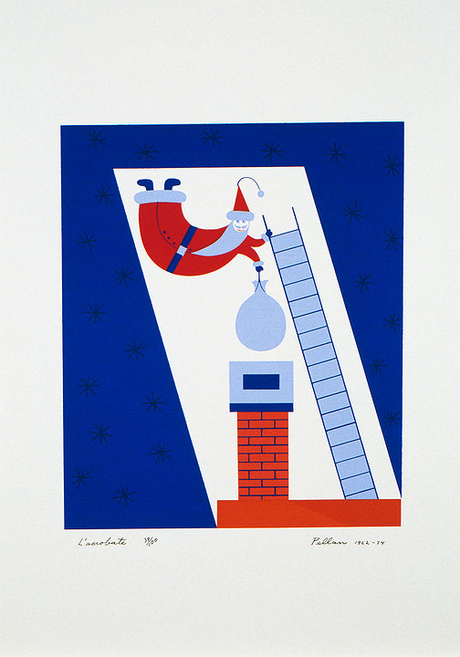 Photo de l’œuvre L’Acrobate (tirée de l’album « Les Pères Noël », 1962 - 1974) de Alfred Pellan (Afficher en plein écran)