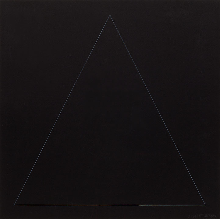 Photo de l’œuvre Triangle (tirée de l’album « Six Geometric Figures », 1977) de Sol LeWitt (Afficher en plein écran)