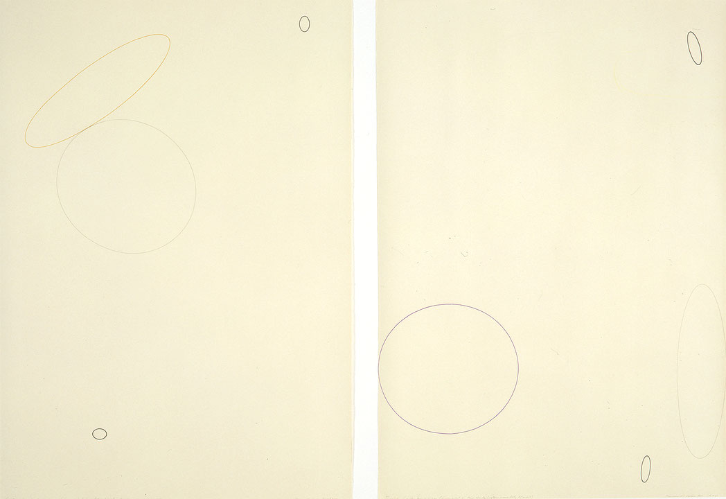 Photo de l’œuvre Construction of Vision (horizontal in two sheets, 2 colour properties, 8 conics) de David Rabinowitch (Afficher en plein écran)