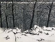 Photo de l’œuvre La Rivière aux Agniers (tiré de l’ensemble « Le Voyage d’hiver ») de Albert Dumouchel