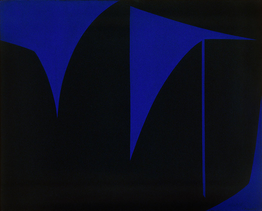 Photo de l’œuvre Chromatisme-binaire bleu de Fernand Leduc (Afficher en plein écran)