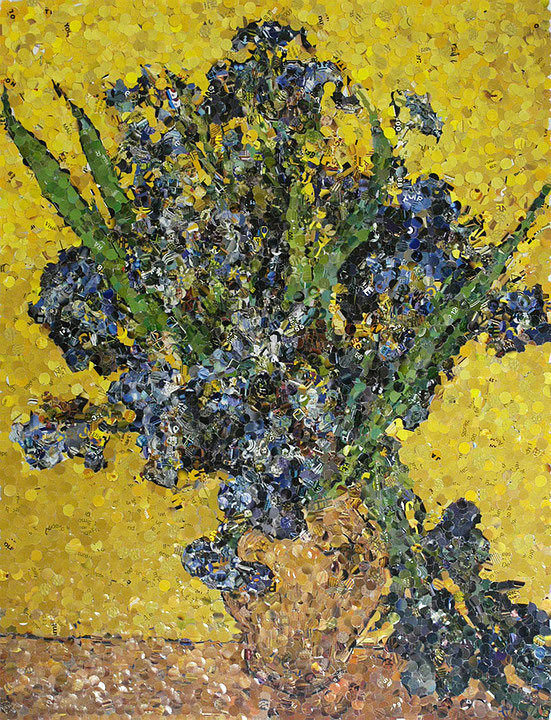 Photo de l’œuvre Irises, after Van Gogh (from Pictures of Magazines) de Vik Muniz (Afficher en plein écran)