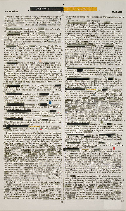 Photo de l’œuvre Page-miroir (MARBRIÈRE - 1151 - MARCHE) de Rober Racine (Afficher en plein écran)