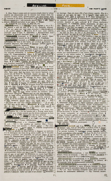 Photo de l’œuvre Page-miroir (NOISE - 1276 - NO MAN’S LAND) de Rober Racine (Afficher en plein écran)