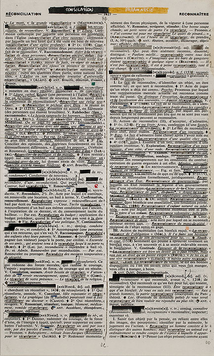 Photo de l’œuvre Page-miroir (RÉCONCILIATION - 1627 - RECONNAÎTRE) de Rober Racine (Afficher en plein écran)