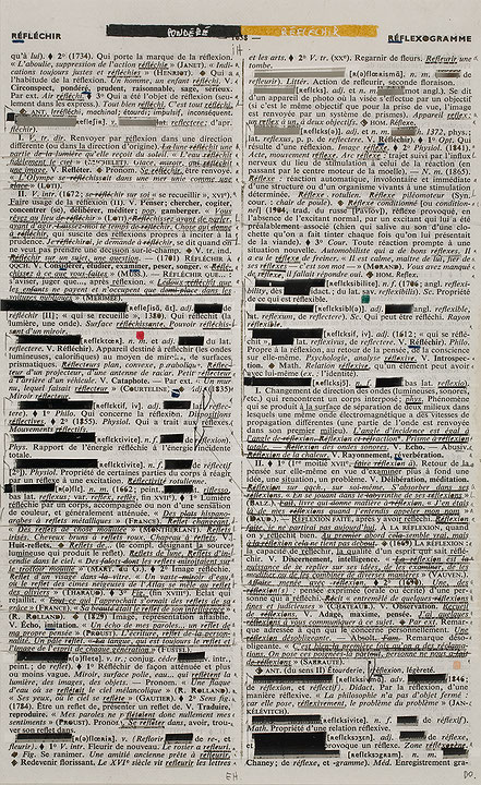 Photo de l’œuvre Page-miroir (RÉFLÉCHIR - 1636 - RÉFLEXOGRAMME) de Rober Racine (Afficher en plein écran)