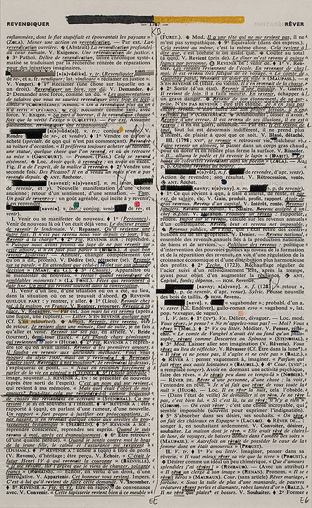 Photo de l’œuvre Page-miroir (REVENDIQUER - 1707 - RÊVER) de Rober Racine (Afficher en plein écran)