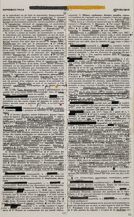Photo de l’œuvre Page-miroir (REPRODUCTRICE - 1679 - RÉPUBLIQUE) de Rober Racine (Afficher en plein écran)