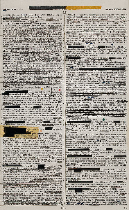 Photo de l’œuvre Page-miroir (RÉVEILLER - 1706 - REVENDICATION) de Rober Racine (Afficher en plein écran)