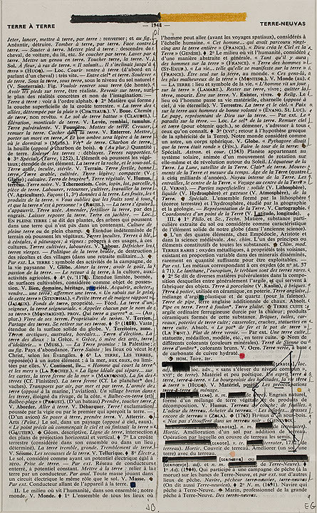 Photo de l’œuvre Page-miroir (TERRE À TERRE - 1948 - TERRE-NEUVAS) de Rober Racine (Afficher en plein écran)