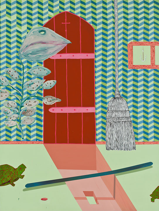 Photo de l’œuvre Plante carnivore, balai et stérilet de Cynthia Girard (Afficher en plein écran)