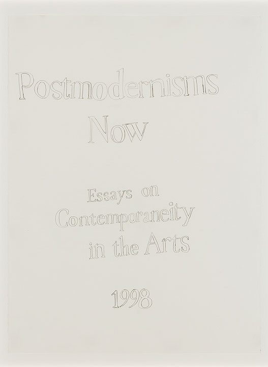 Photo de l’œuvre Art Now (Postmodernisms Now: Essays on Contemporaneity in the Arts, 1998) de Thérèse Mastroiacovo (Afficher en plein écran)