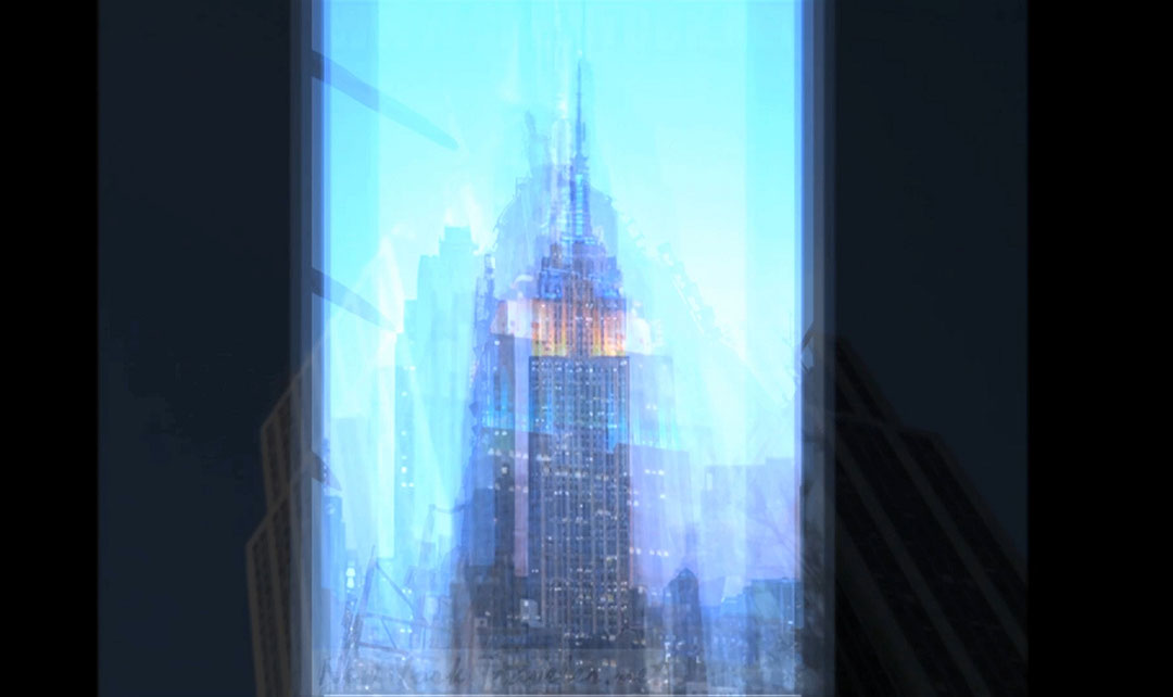 Photo de l’œuvre Blue Empire New York Babel Billboard de Jocelyn Robert (Afficher en plein écran)