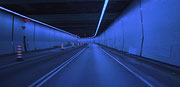 Photo de l’œuvre Tunnel bleu (de l’installation « Bleu de bleu », 2015-2018) de Alain Paiement
