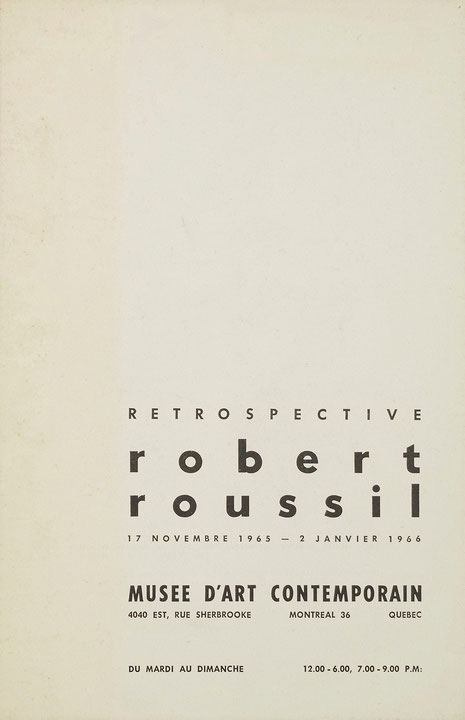 Couverture du catalogue Rétrospective Robert Roussil