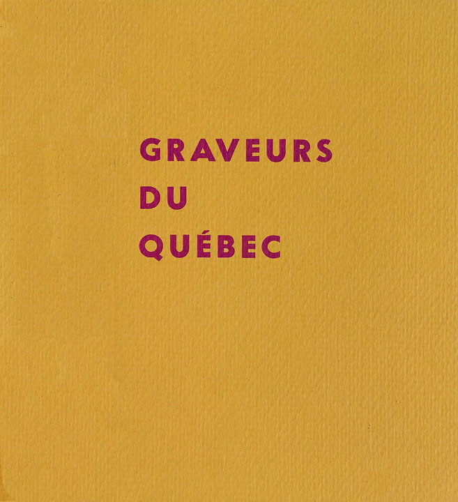 Couverture du catalogue Graveurs du Québec