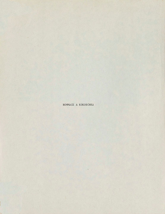 Couverture du catalogue Hommage à Kokoschka