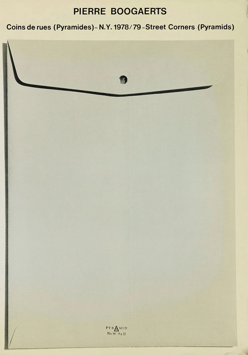 Couverture du catalogue Pierre Boogaerts : coins de rues (pyramides) - N.Y. 1978 /79