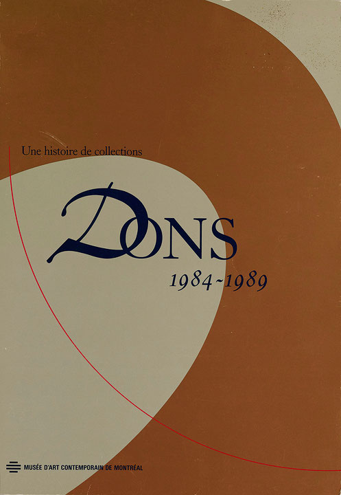 Couverture du catalogue Une histoire de collections : dons 1984-1989
