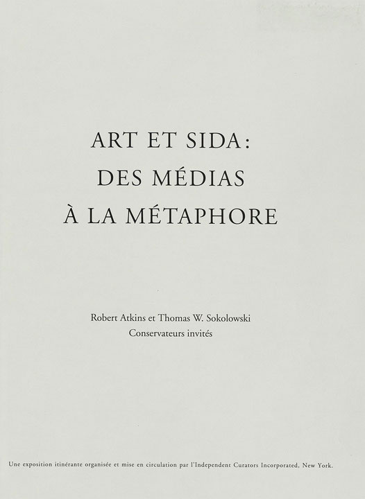 Couverture du catalogue Art et sida : des médias à la métaphore