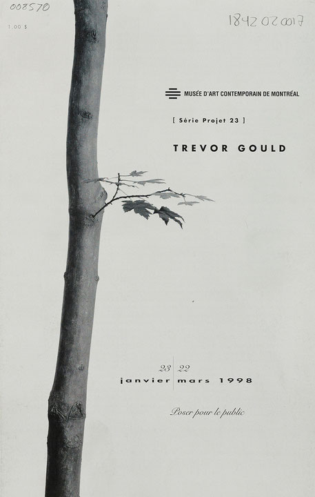 Couverture du catalogue Trevor Gould : Poser pour le public de la série Série Projet