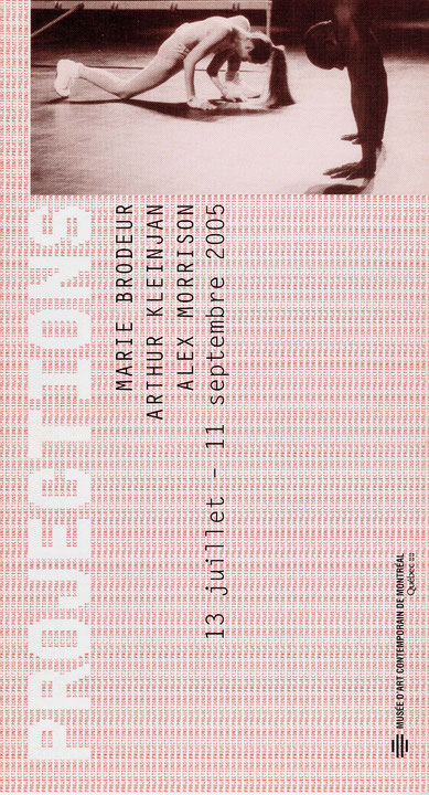 Couverture du catalogue Marie Brodeur, Arthur Kleinjan, Alex Morrison de la série Projections