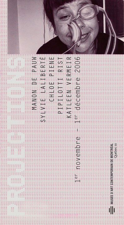 Couverture du catalogue Manon De Pauw, Sylvie Laliberté, Chloe Piene, Pipilotti Rist, Katleen Vermeir de la série Projections