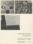 Couverture du catalogue Artistes de Montréal