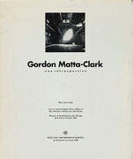 Couverture du catalogue Gordon Matta-Clark : une rétrospective